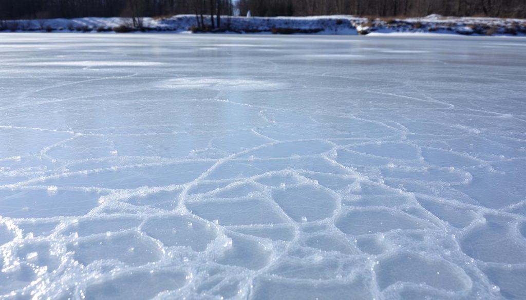 pond freezing process