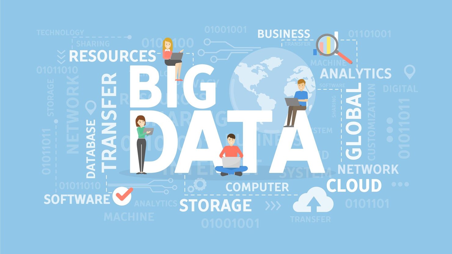 Ilustrasi big data dan dampaknya terhadap dunia bisnis modern di Indonesia