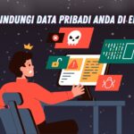 Ilustrasi melindungi data pribadi di era digital dengan keamanan siber