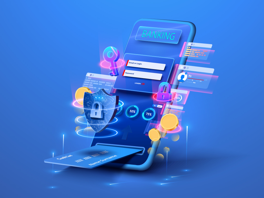 Ilustrasi inovasi teknologi finansial di Indonesia seperti dompet digital, QRIS, BNPL, open banking, dan contactless payment
