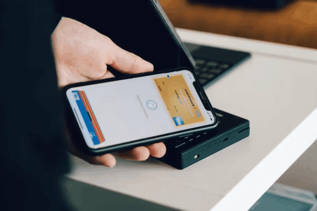 Bayar KRL dengan smartphone Android dan HarmonyOS di gate stasiun menggunakan teknologi NFC untuk pembayaran digital tanpa kartu fisik.